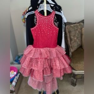 Ooh la la couture, red high low dress